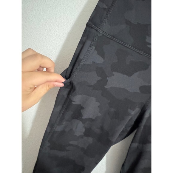 Lululemon Fast and Free Crop 23" | Heritage 365 Camo Deep Coal Multi  Size 6 EUC - Picture 5 of 8